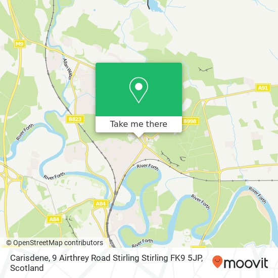 Carisdene, 9 Airthrey Road Stirling Stirling FK9 5JP map