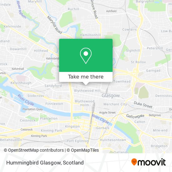 Hummingbird Glasgow map