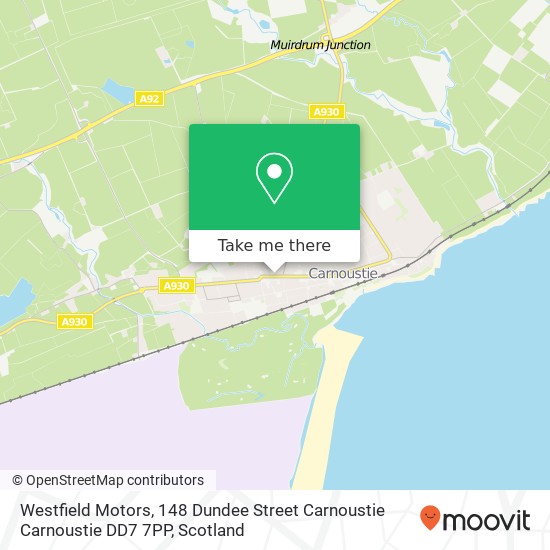 Westfield Motors, 148 Dundee Street Carnoustie Carnoustie DD7 7PP map