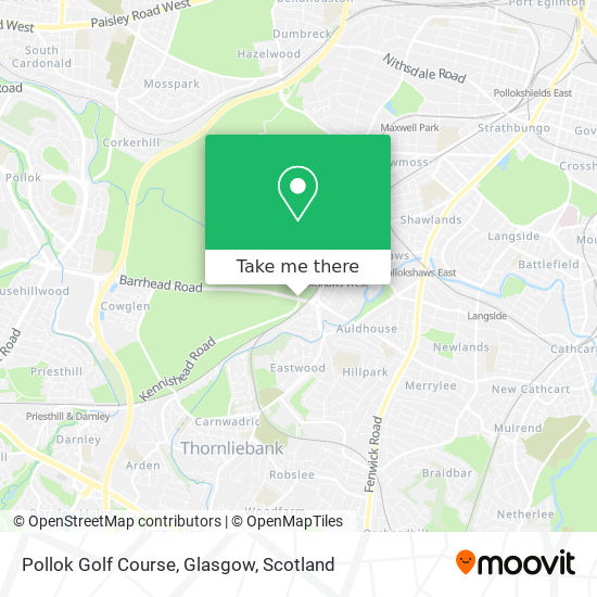 Pollok Golf Course, Glasgow map