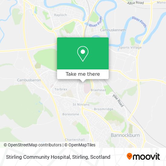 Stirling Community Hospital, Stirling map