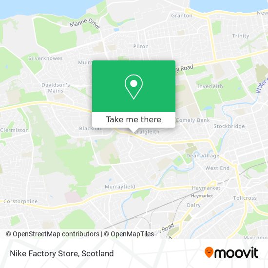 How to get Nike Factory in Edinburgh by Bus or Train?