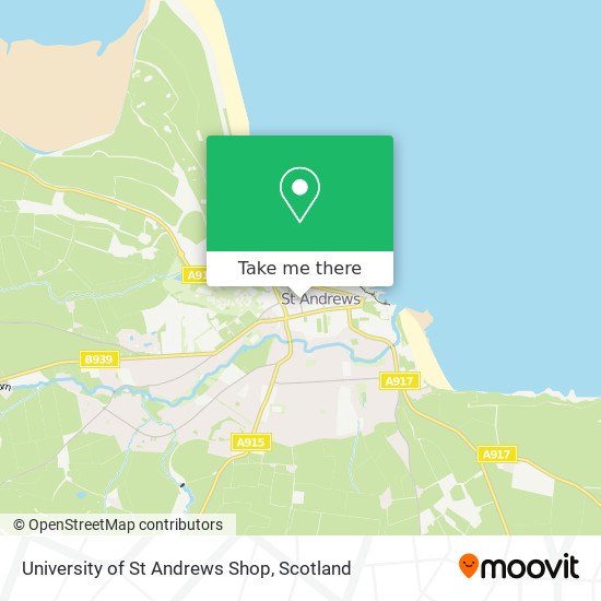 University of St Andrews Shop map