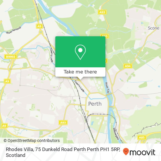 Rhodes Villa, 75 Dunkeld Road Perth Perth PH1 5RP map