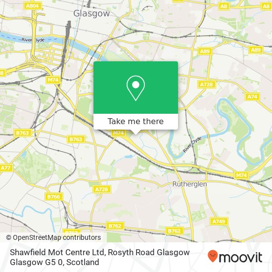 Shawfield Mot Centre Ltd, Rosyth Road Glasgow Glasgow G5 0 map