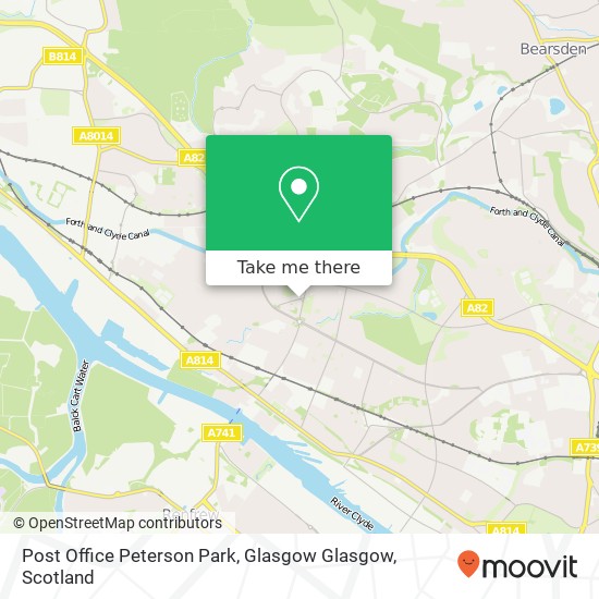 Post Office Peterson Park, Glasgow Glasgow map