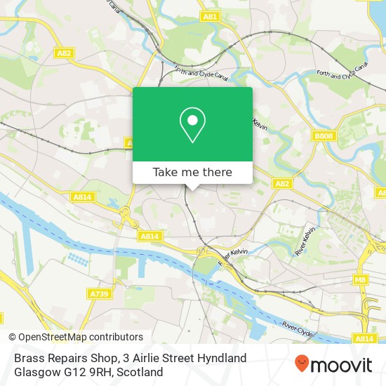 Brass Repairs Shop, 3 Airlie Street Hyndland Glasgow G12 9RH map
