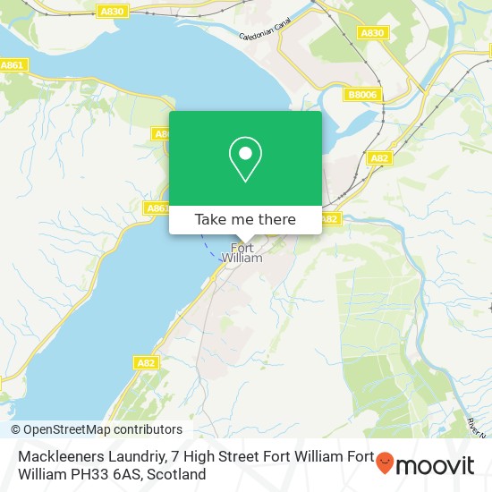 Mackleeners Laundriy, 7 High Street Fort William Fort William PH33 6AS map