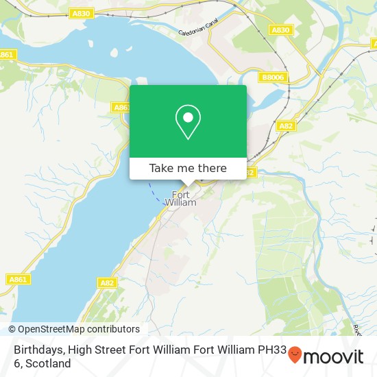 Birthdays, High Street Fort William Fort William PH33 6 map