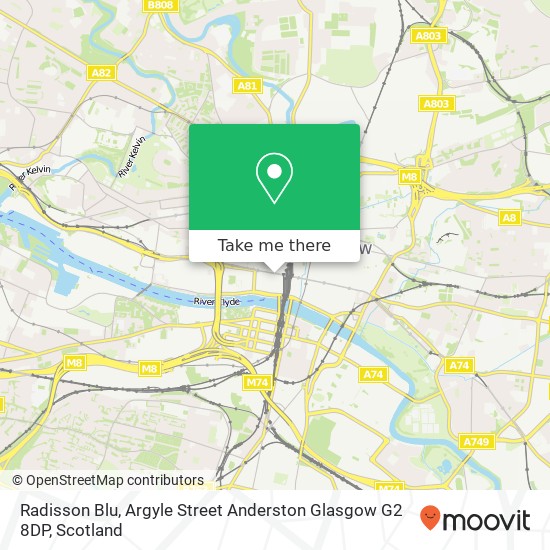 Radisson Blu, Argyle Street Anderston Glasgow G2 8DP map