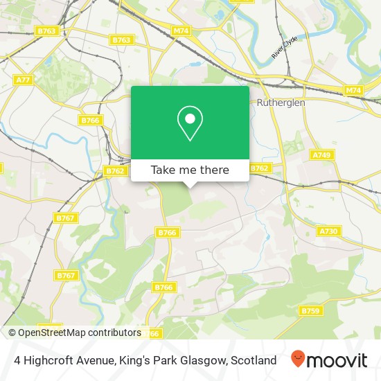 4 Highcroft Avenue, King's Park Glasgow map