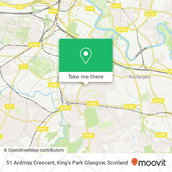 51 Ardmay Crescent, King's Park Glasgow map