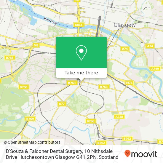 D'Souza & Falconer Dental Surgery, 10 Nithsdale Drive Hutchesontown Glasgow G41 2PN map