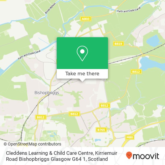 Cleddens Learning & Child Care Centre, Kirriemuir Road Bishopbriggs Glasgow G64 1 map