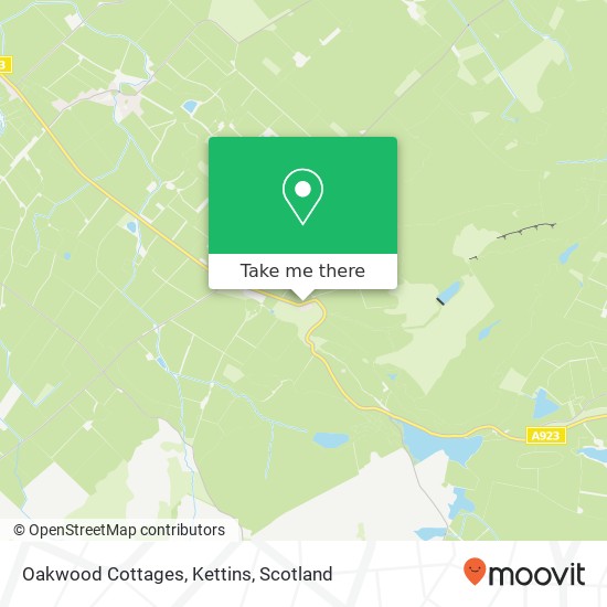 Oakwood Cottages, Kettins map