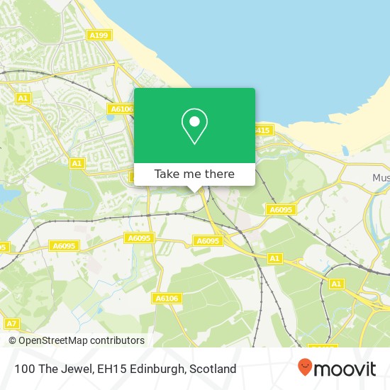100 The Jewel, EH15 Edinburgh map