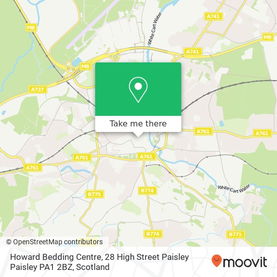 Howard Bedding Centre, 28 High Street Paisley Paisley PA1 2BZ map