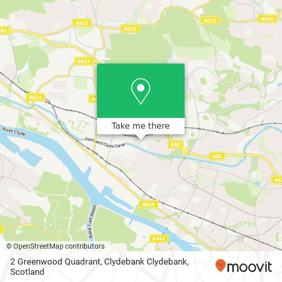 2 Greenwood Quadrant, Clydebank Clydebank map