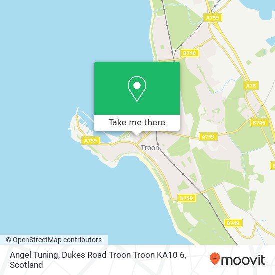 Angel Tuning, Dukes Road Troon Troon KA10 6 map