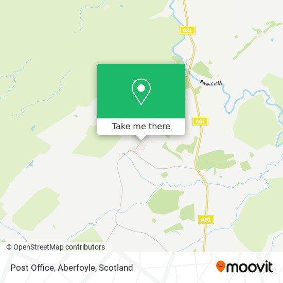 Post Office, Aberfoyle map