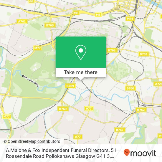 A.Malone & Fox Independent Funeral Directors, 51 Rossendale Road Pollokshaws Glasgow G41 3 map