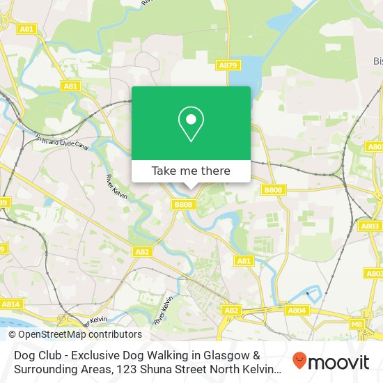 Dog Club - Exclusive Dog Walking in Glasgow & Surrounding Areas, 123 Shuna Street North Kelvin Glasgow G20 9 map
