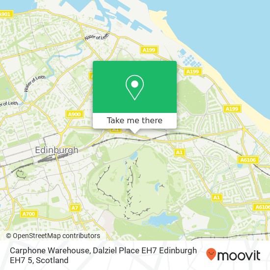 Carphone Warehouse, Dalziel Place EH7 Edinburgh EH7 5 map