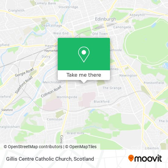 Gillis Centre Catholic Church map