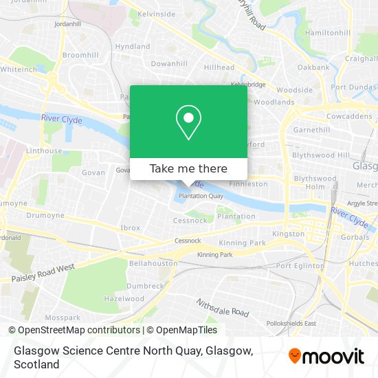 Glasgow Science Centre North Quay, Glasgow map