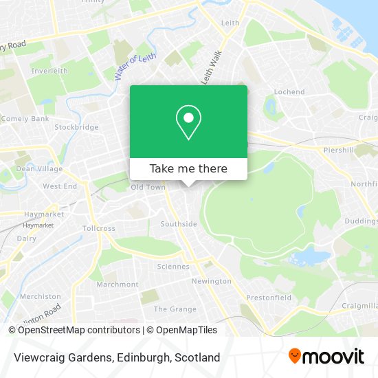 Viewcraig Gardens, Edinburgh map