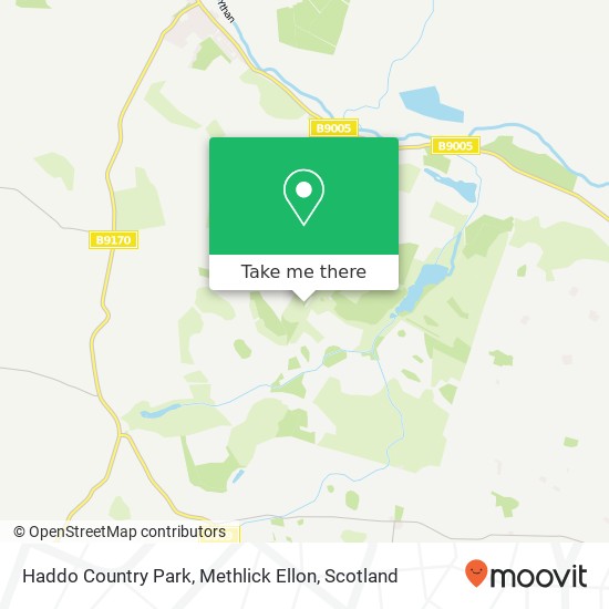 Haddo Country Park, Methlick Ellon map