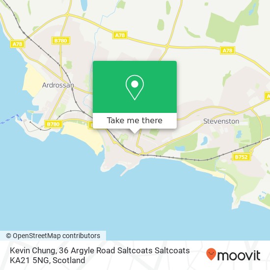 Kevin Chung, 36 Argyle Road Saltcoats Saltcoats KA21 5NG map