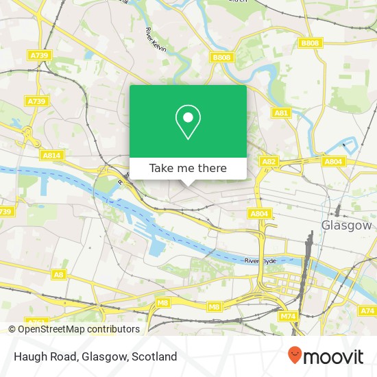 Haugh Road, Glasgow map