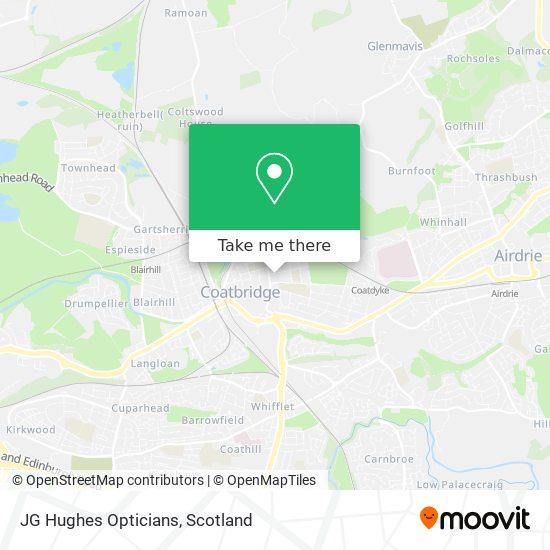 JG Hughes Opticians map