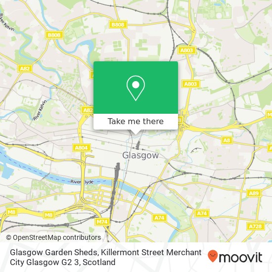 Glasgow Garden Sheds, Killermont Street Merchant City Glasgow G2 3 map