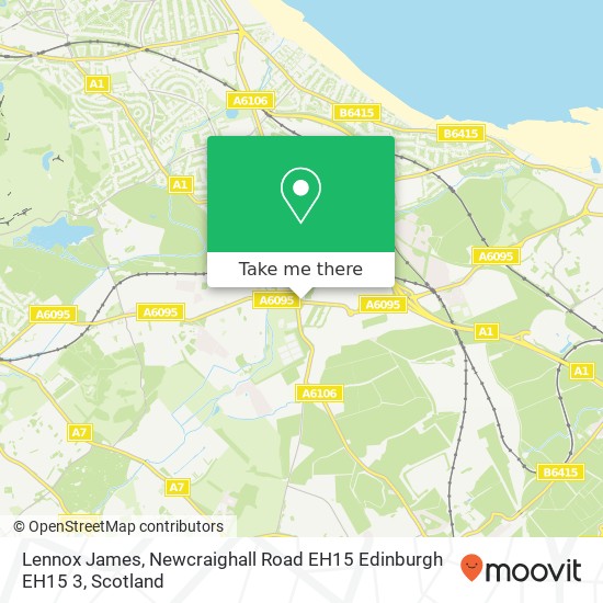 Lennox James, Newcraighall Road EH15 Edinburgh EH15 3 map