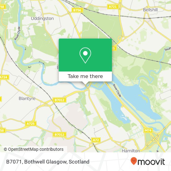 B7071, Bothwell Glasgow map