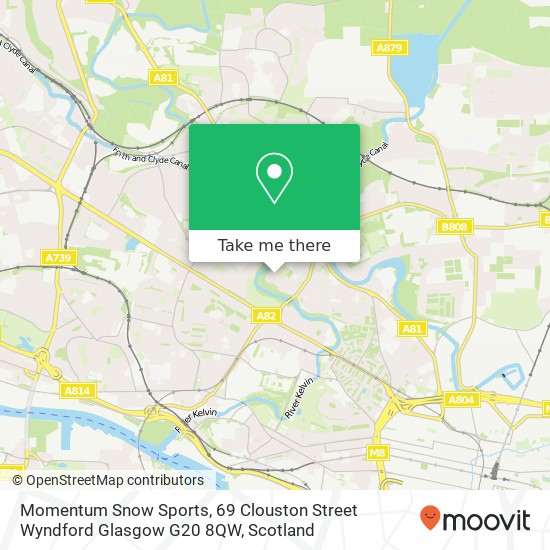 Momentum Snow Sports, 69 Clouston Street Wyndford Glasgow G20 8QW map