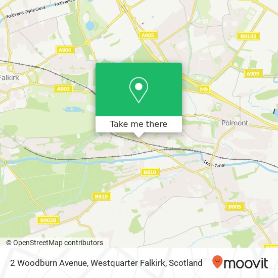2 Woodburn Avenue, Westquarter Falkirk map