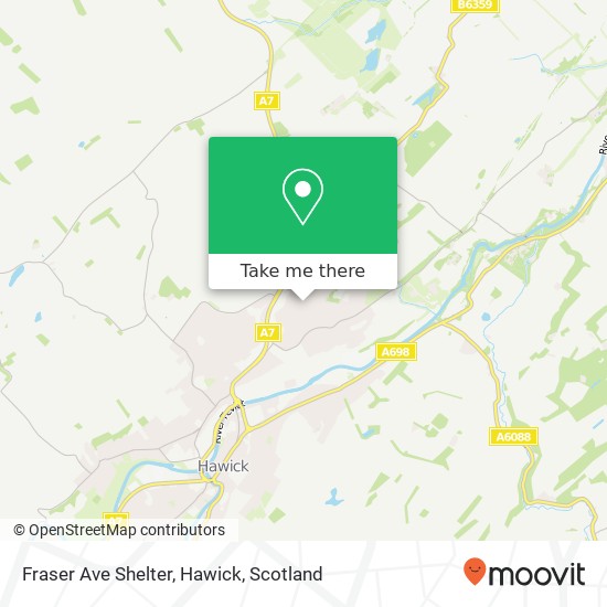 Fraser Ave Shelter, Hawick map