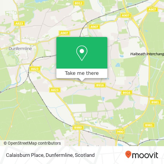 Calaisburn Place, Dunfermline map