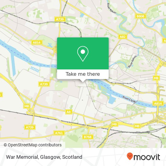 War Memorial, Glasgow map