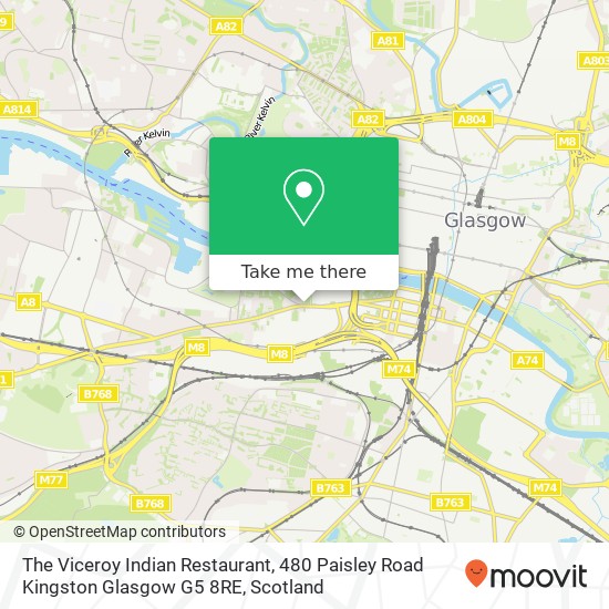 The Viceroy Indian Restaurant, 480 Paisley Road Kingston Glasgow G5 8RE map