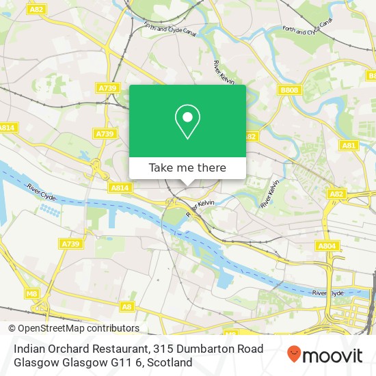 Indian Orchard Restaurant, 315 Dumbarton Road Glasgow Glasgow G11 6 map