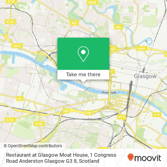 Restaurant at Glasgow Moat House, 1 Congress Road Anderston Glasgow G3 8 map