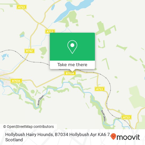 Hollybush Hairy Hounds, B7034 Hollybush Ayr KA6 7 map