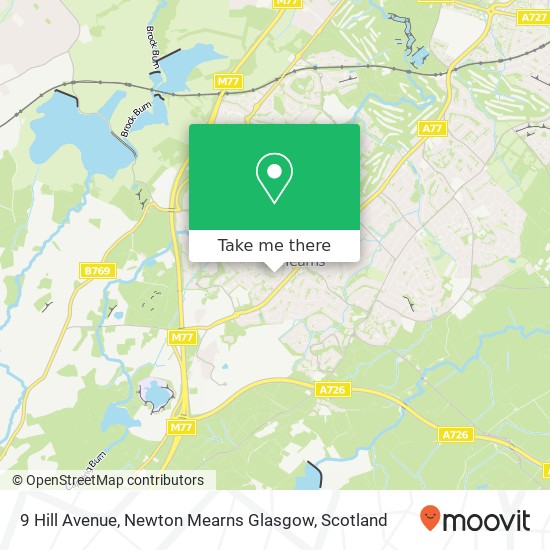 9 Hill Avenue, Newton Mearns Glasgow map
