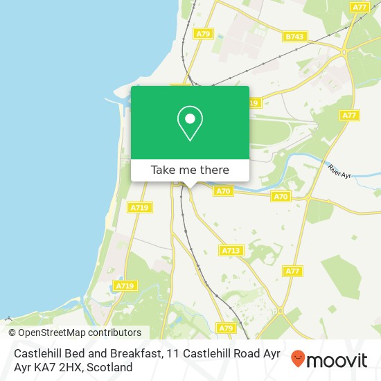 Castlehill Bed and Breakfast, 11 Castlehill Road Ayr Ayr KA7 2HX map