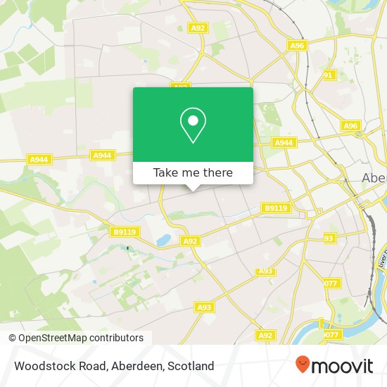 Woodstock Road, Aberdeen map