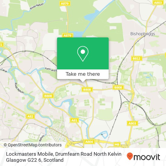 Lockmasters Mobile, Drumfearn Road North Kelvin Glasgow G22 6 map